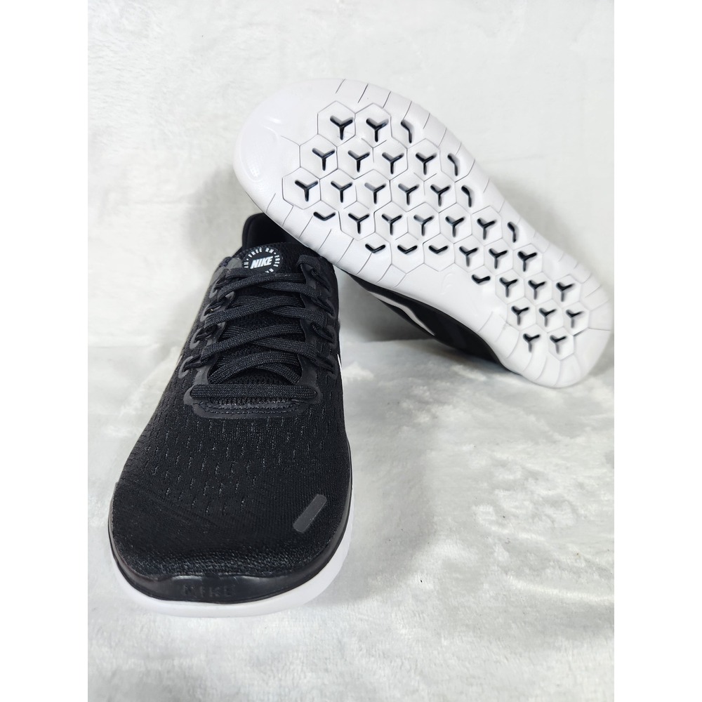 Nike Free RN 2018 Running Shoes Black White Mens Size 7 Womens 8.5 US 942836 001 - Picture 3 of 10